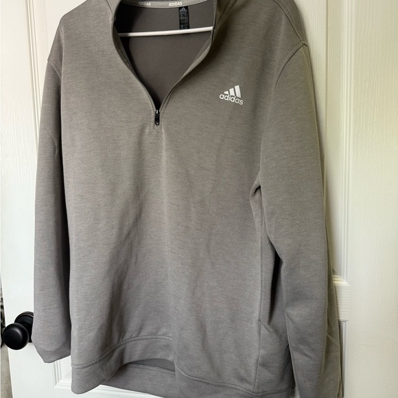 Adidas Gray Quarter-Zip Pullover - Picture 4 of 6